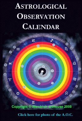 Astological Observation Calendar - Click for photo